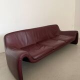 Sculptural 3-seater Leather Sofa by Cinova, Italy 1970s