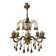 Murano glass and gilded metal drop chandelier, 1950s-1960s