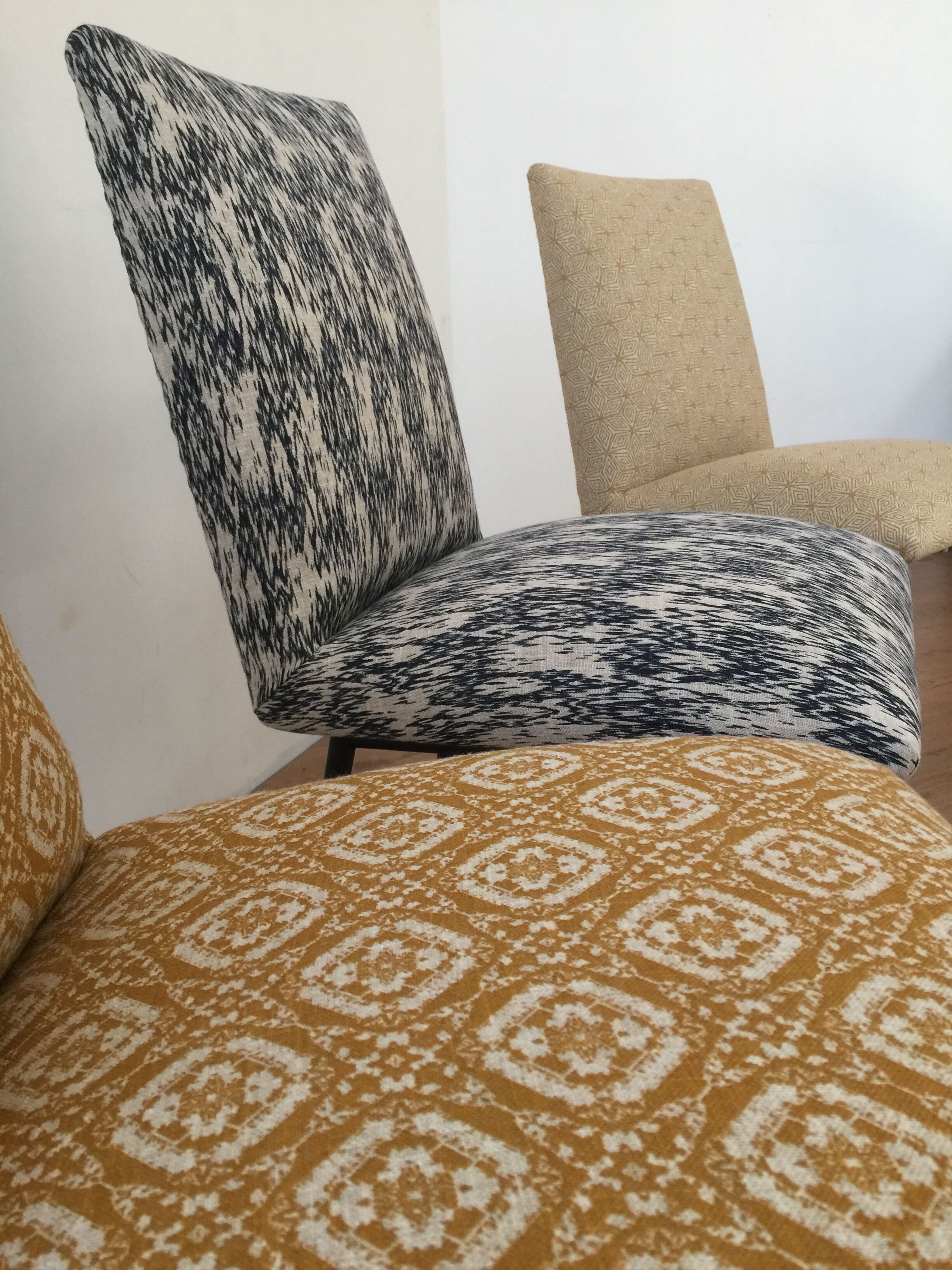 Trio of chairs from the years 70 completely renovated