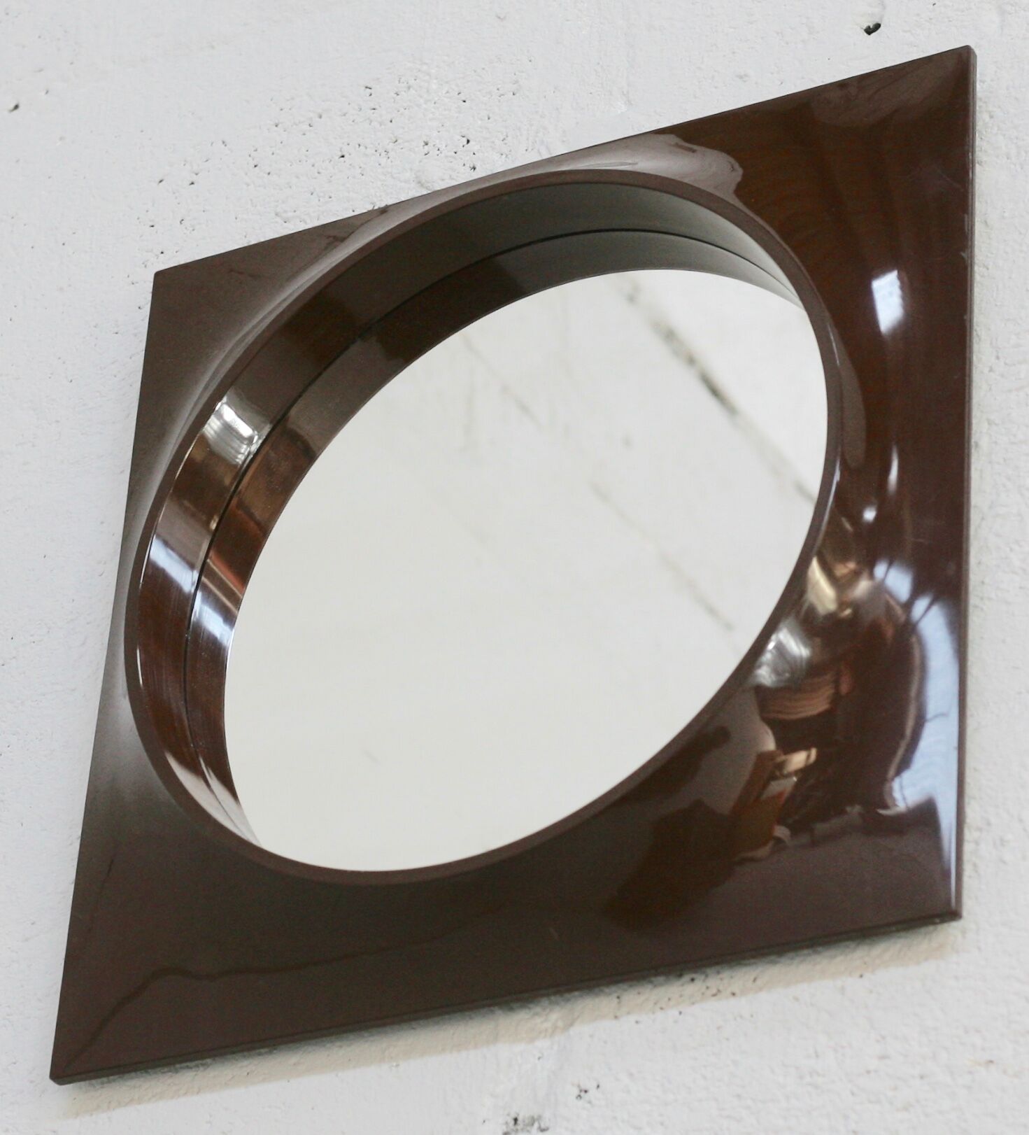 Mirror "space age" plastic, France, circa 1970