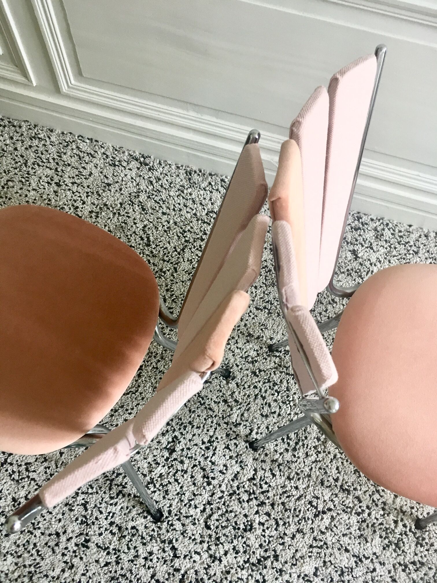 restored vintage "petal" chairs