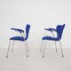 Ensemble de 2 chaises à repas modèle 3207 par Arne Jacobsen pour Fritz Hansen, Denmar