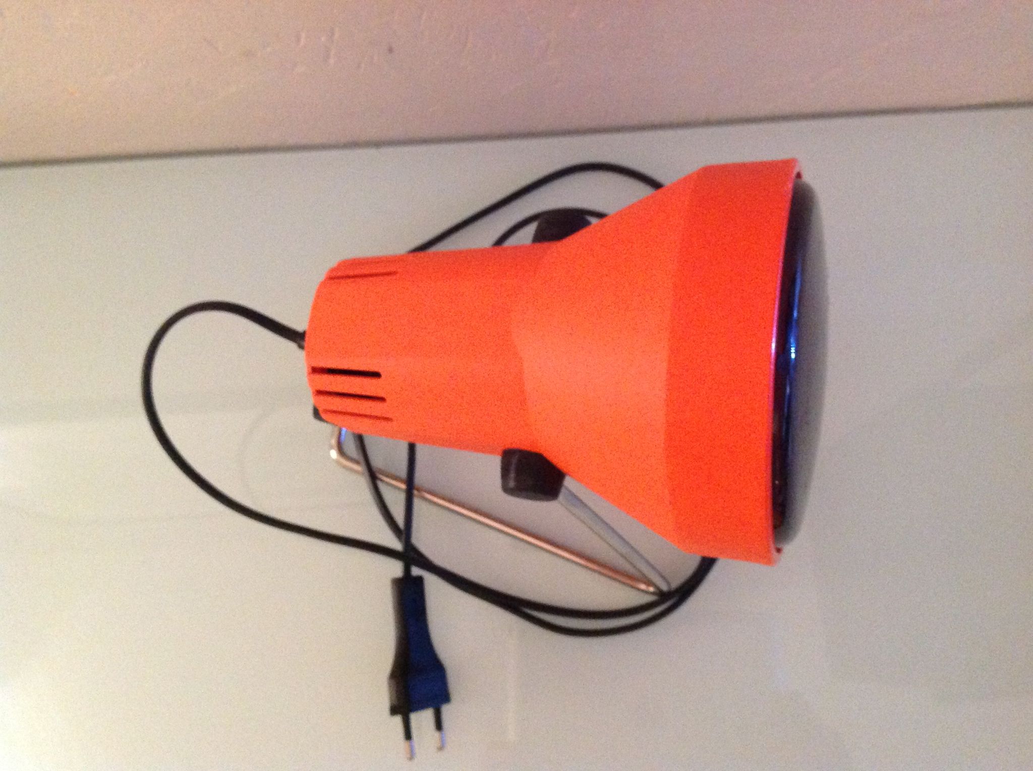 Orange infrared lamp by Condel / vintage 70s
