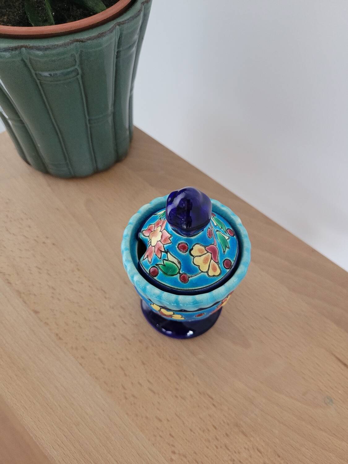 Small round pot / mustard pot Longwy