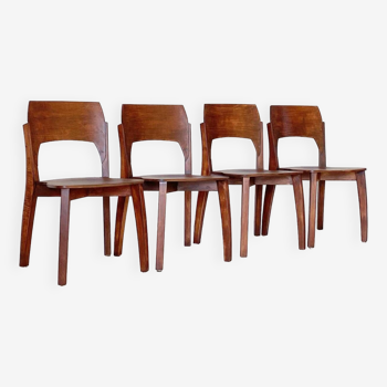 4 mahogany wooden chairs