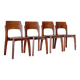 4 chaises en bois acajou