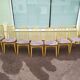Lot de 8 chaises scandinave bois et tissu