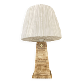 Modernist Table Lamp in Honey Onyx and Golden Maltese Cross - 1970s