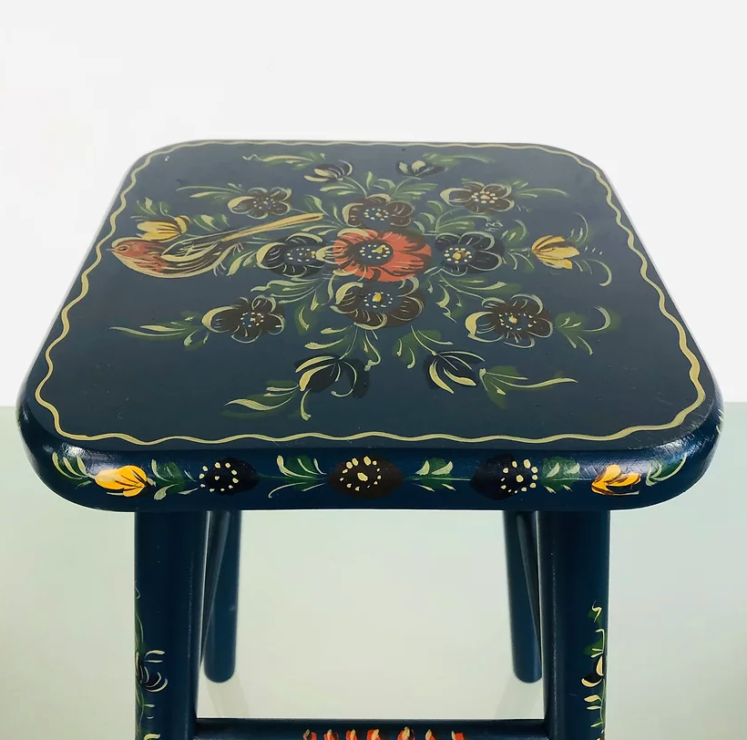 Painted vintage stool