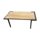 Steiner steel and walnut coffee table