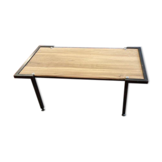 Steiner steel and walnut coffee table