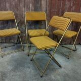 Set of 4 vintage Lafuma folding chairs