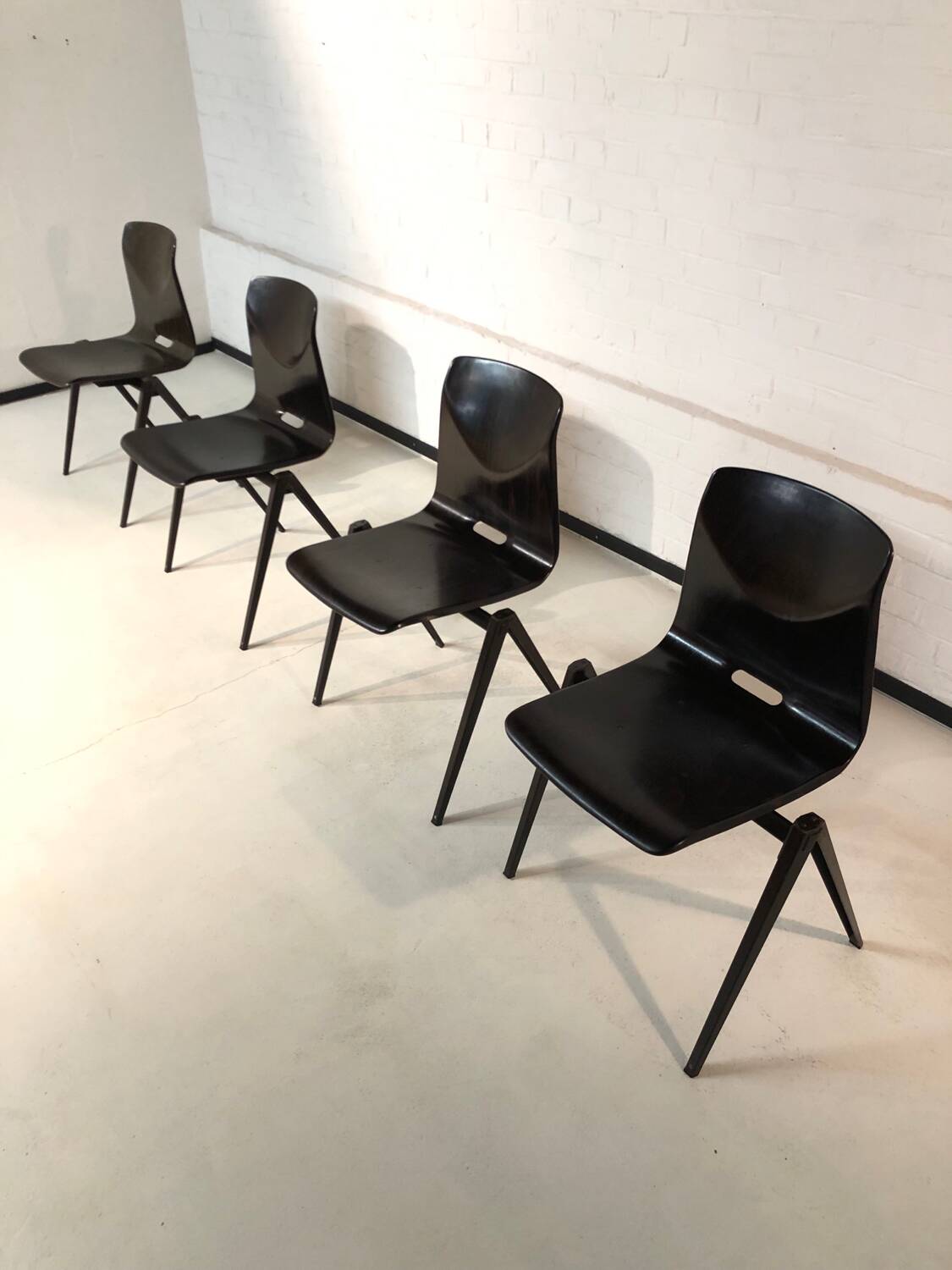 4 vintage Thur op seat chairs - Pagholz circa 1970