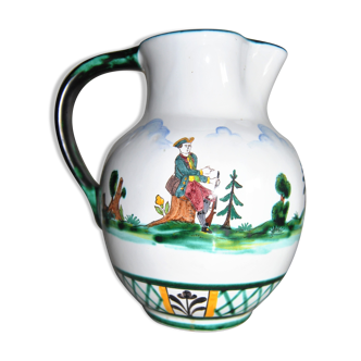 Gmundner Keramik pitcher with hunting decoration