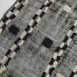 Black & beige turkish runner rug 72x284cm