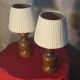 Paire de lampes de chevet de style scandinave en bois 31x16, 1960