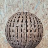 Wicker ball pendant light 1960