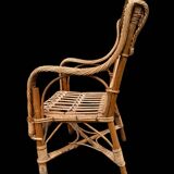 1950s Rattan Child's Armchair