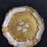 Five florentine gilded wooden coasters