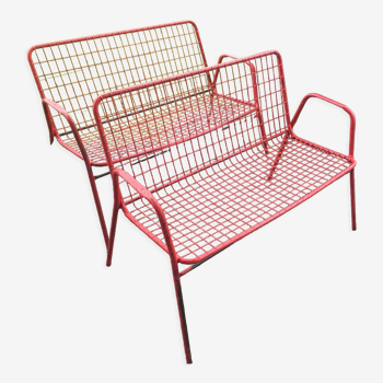 Paire de bancs EMU modèle RIO 1960