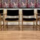 Set of 4 armchairs stamped Hans Wegner "Scandinavian design" 1960.
