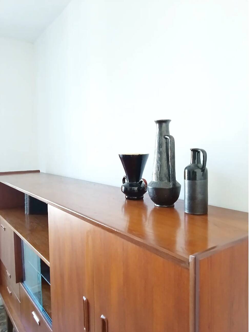Sideboard library in Scandinavian style made of teak.