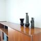 Sideboard library in Scandinavian style made of teak.