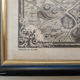 Turgot Plan 1739 – Vintage reproduction framed 100 x 80 cm with glass