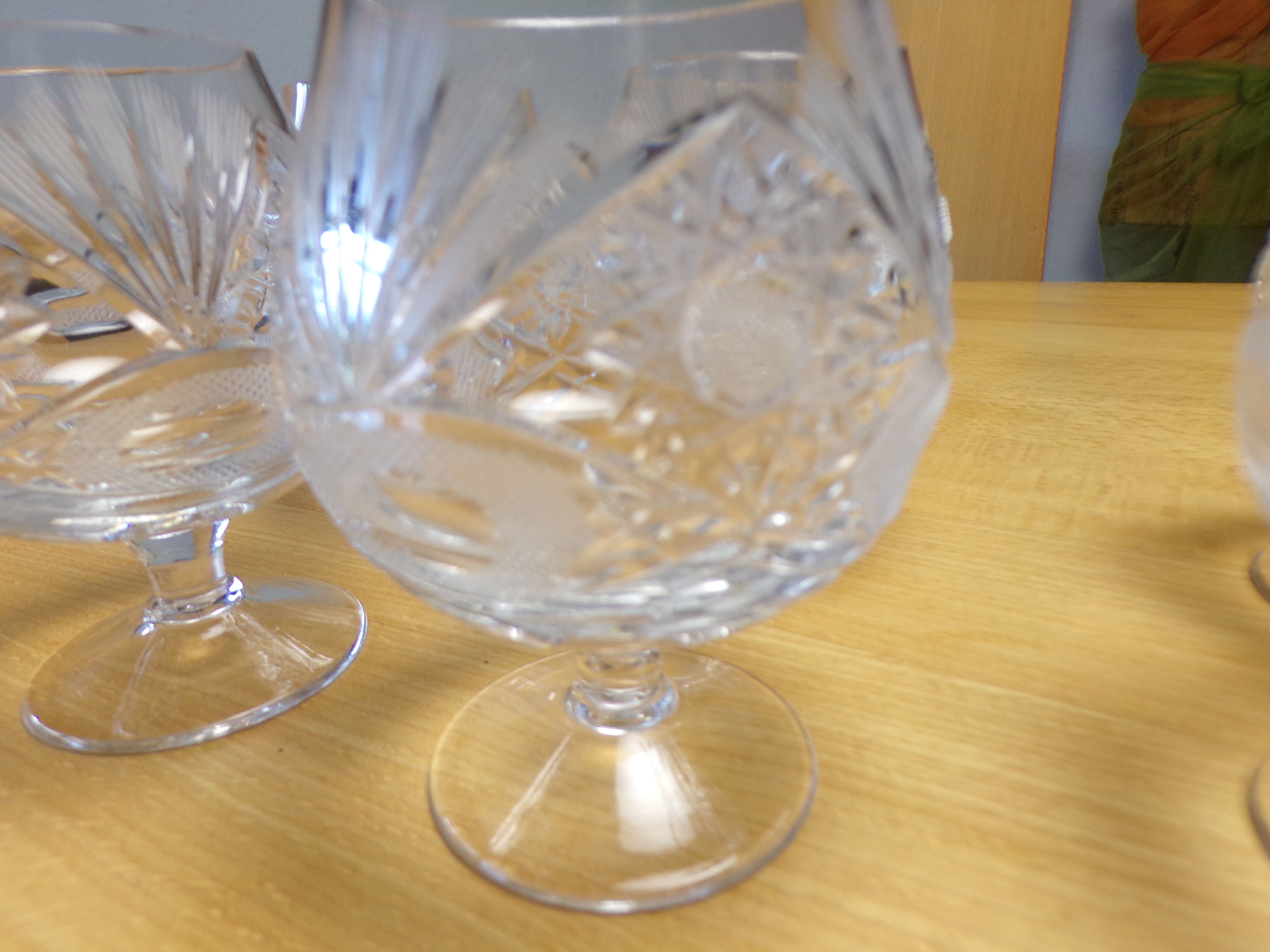 6 saint-louis crystal cognac glasses