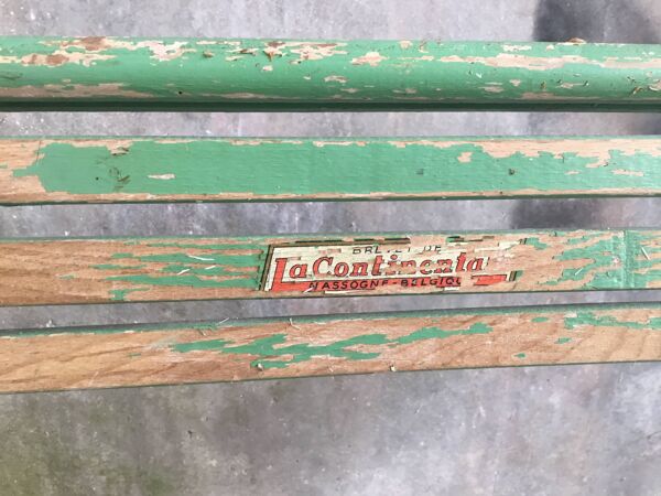 Paire de chaises enfant pliantes en bois La Continentale Belgique - vintage