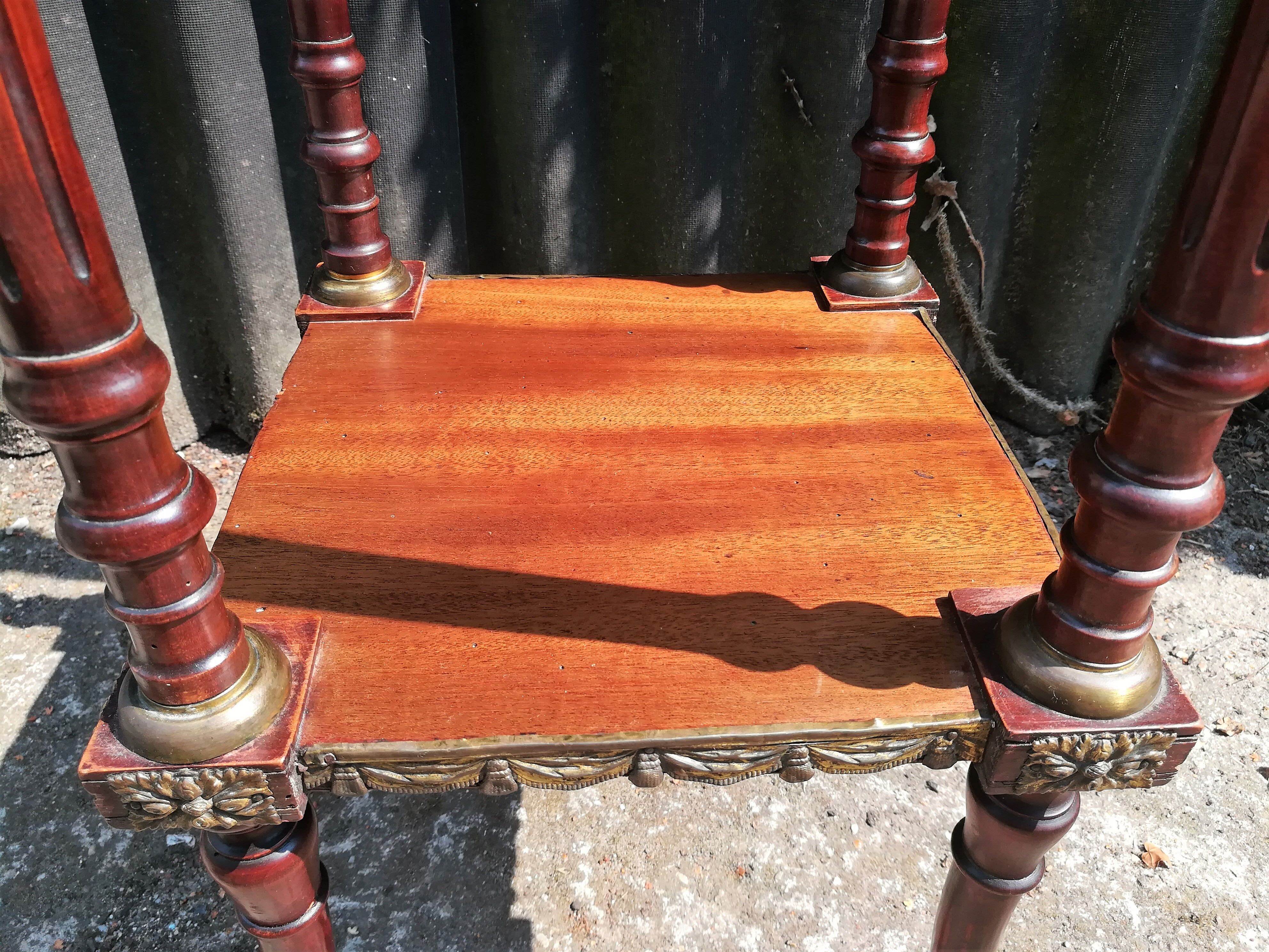 Napoleon III fifth wheel in mahogany and onyx