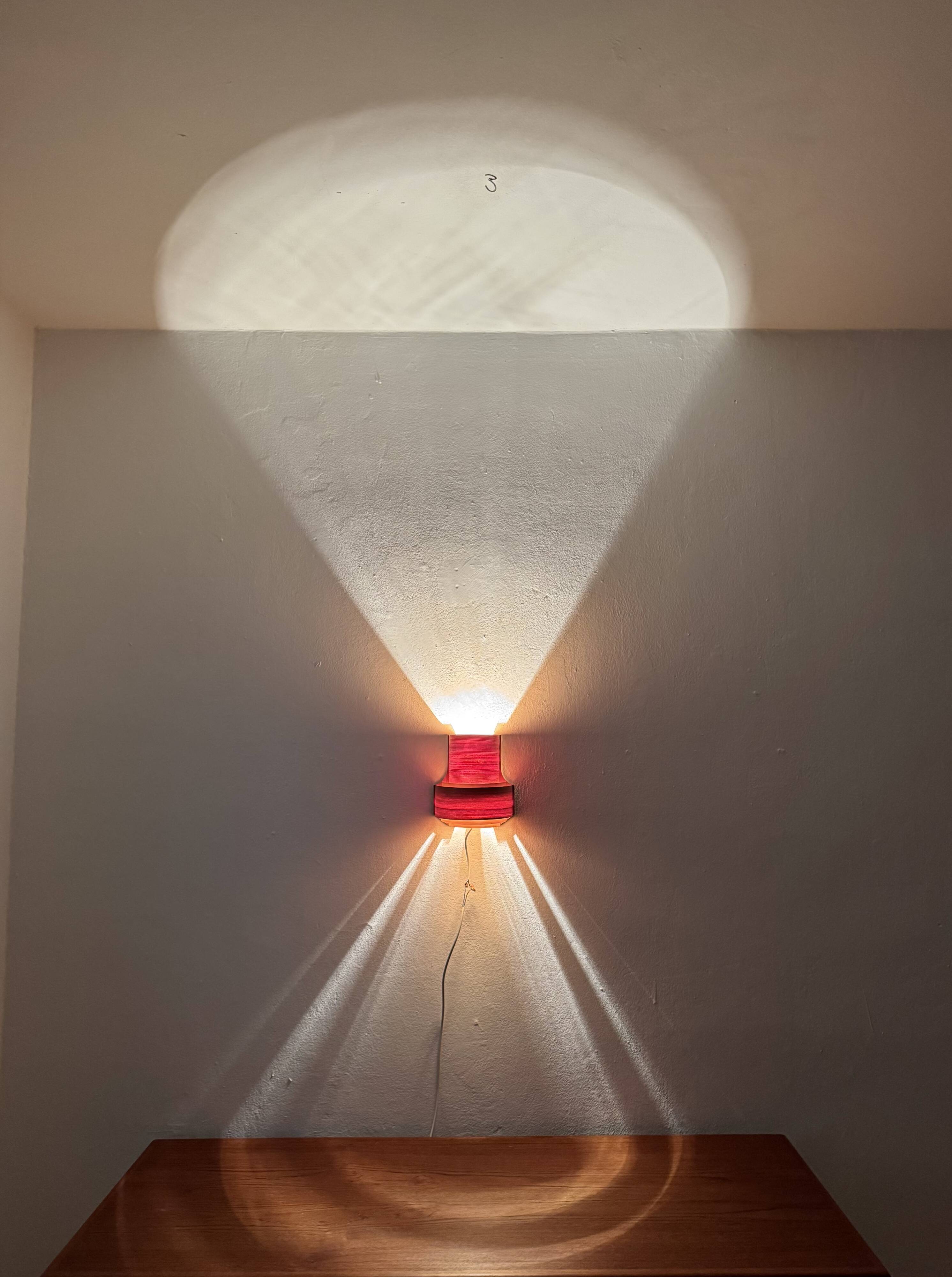 Ensemble de 2 lampes murales en bois par Hans Agne Jakobsson