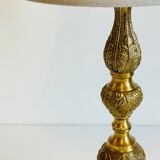 Lamp in brass solid and fabric
