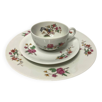 Limoges, service égoïste tasse assiette Lazeyras XXème