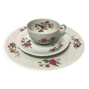 Limoges, selfish service cup plate Lazeyras 20th century