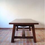 Large rustic farmhouse table with extensions