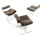 Ensemble de trois chaises Pieff Eleganza par Tim Bates Mid Century 1960s