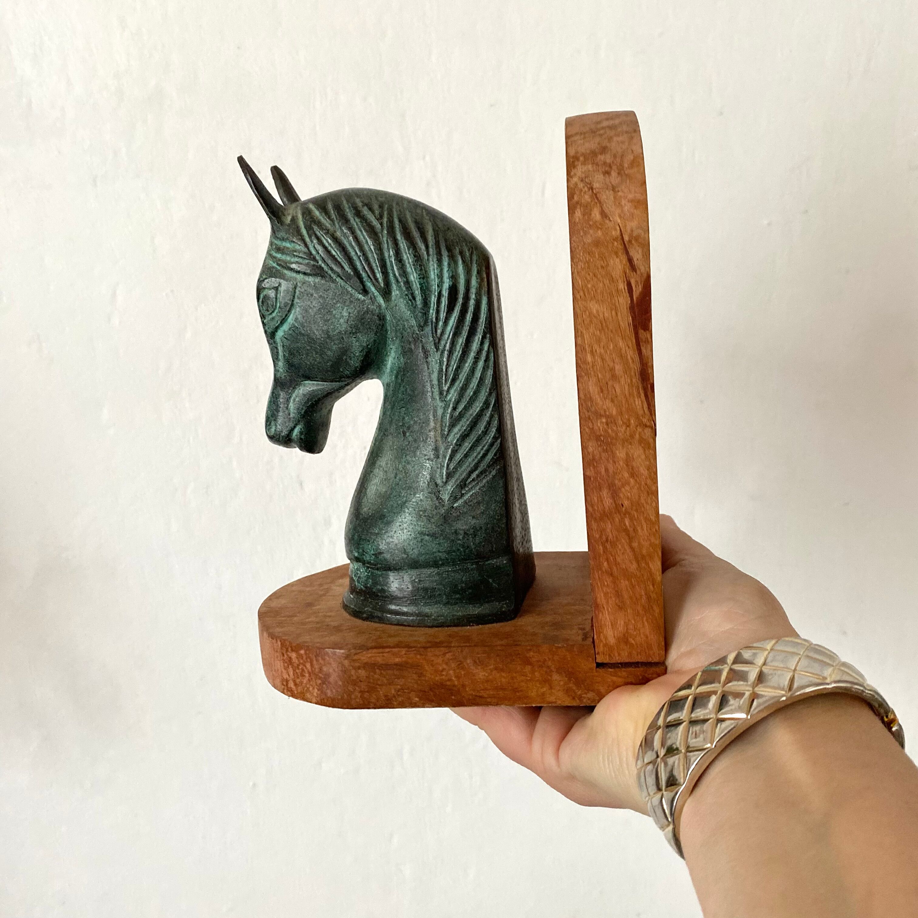 Paire de serre livres tête de cheval