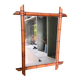 Large vintage bamboo mirror