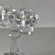 Brutalist double candle holder in ice glass Pukeberg Sweden – 1970