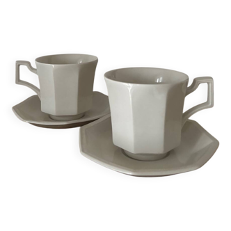 Johnson Brothers Heritage White Cup and Saucer Set