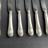 6 Table knives – Silver plated