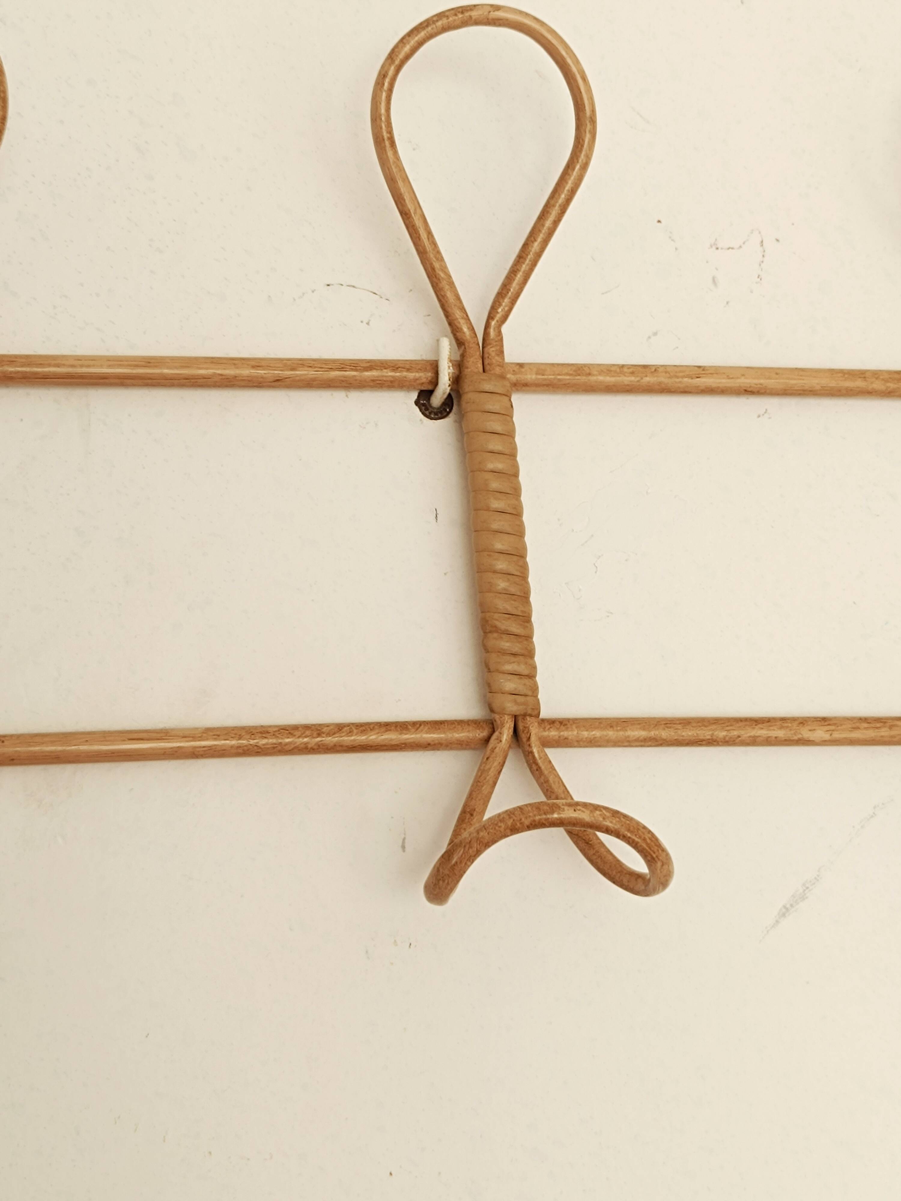 Wall-mounted coat rack imitation wicker