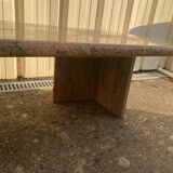Table basse rose travertin