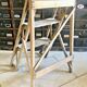 Old small painter's stepladder, wooden trade furniture, step stool