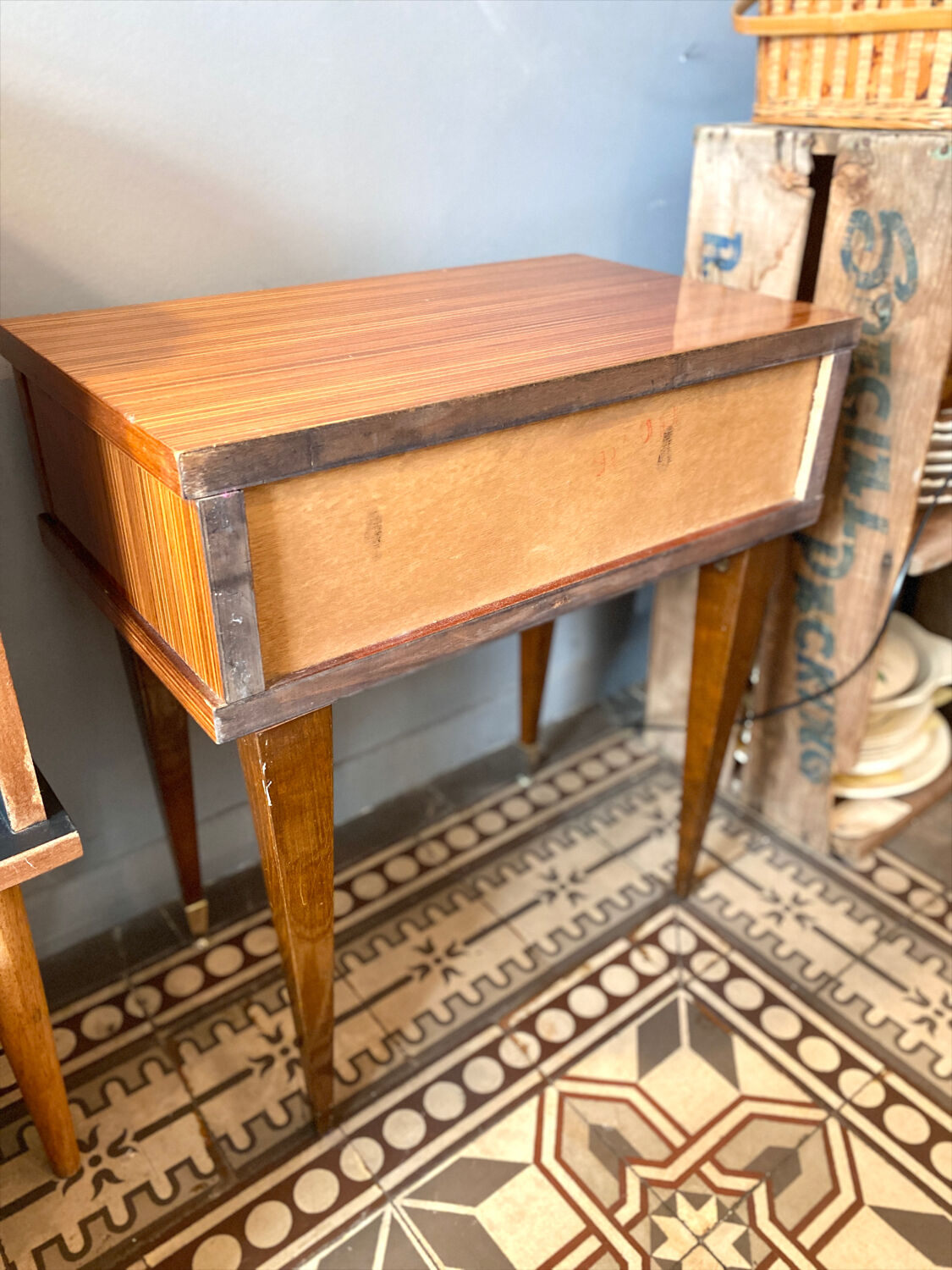 Small vintage bedside table from the 1960s.