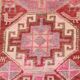 Red & Pink Super Soft Vintage Runner Rug, 91x346Cm
