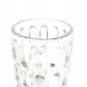 Vase en forme de haricot, en verre pressé transparent, HSG Ząbkowice, Pologne, années 1970