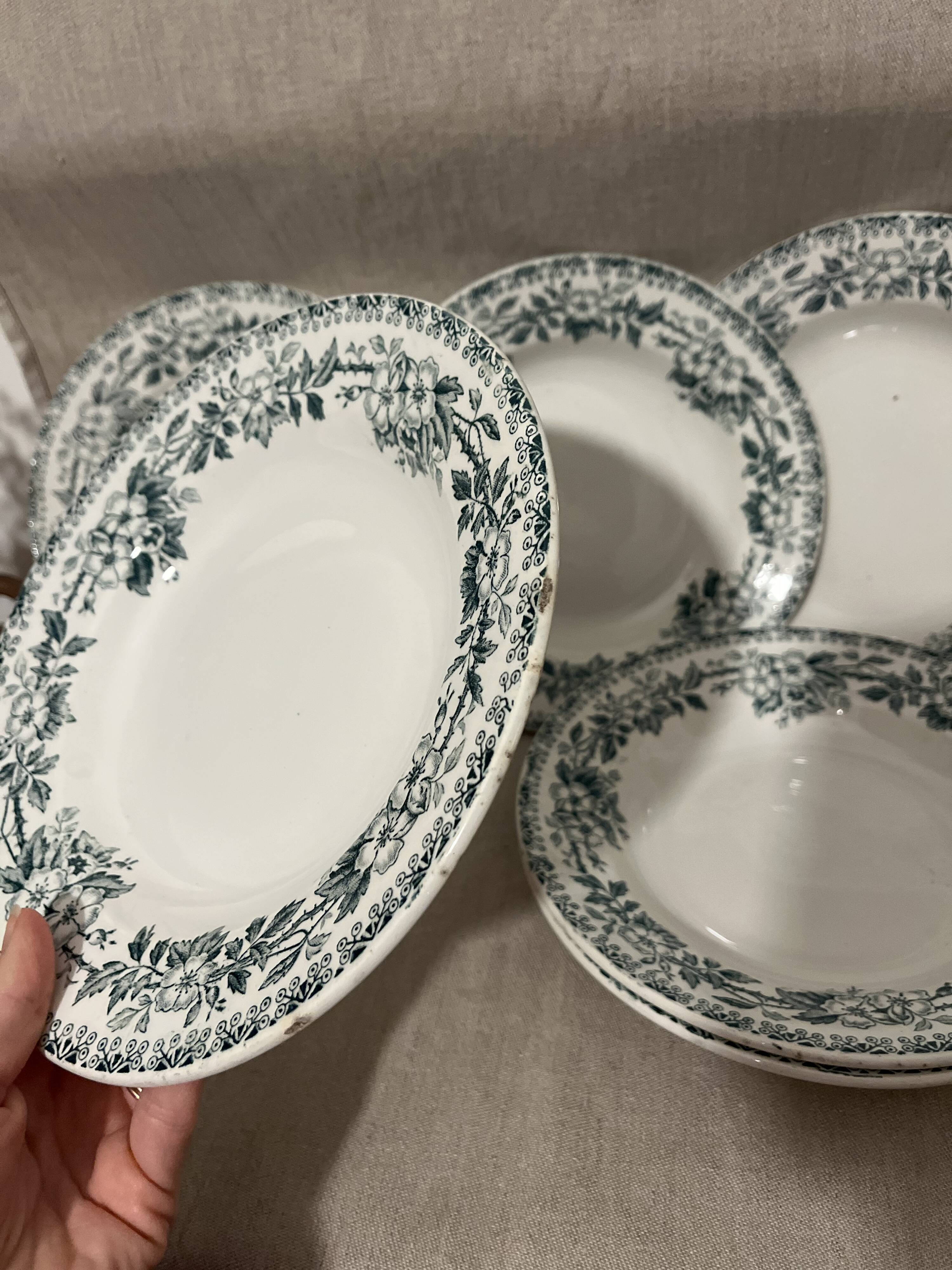 Lot 6 soup plates Guadeloupe Saint Amand
