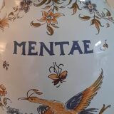 Apothecary pot "mentae" in faience of moustiers